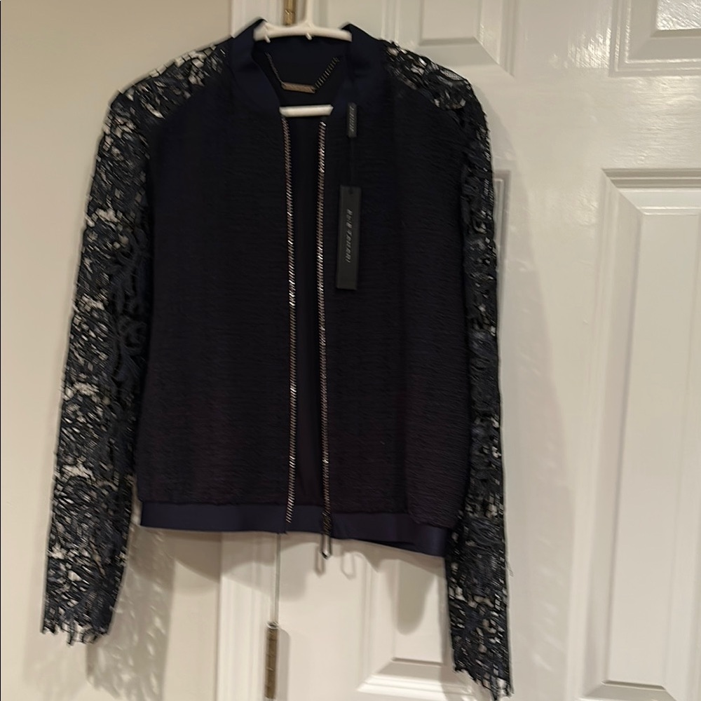 Elegant Black Lace Women's Jacket